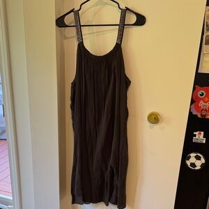 Banana Republic Brown Sleeveless Dress with Embellished Straps